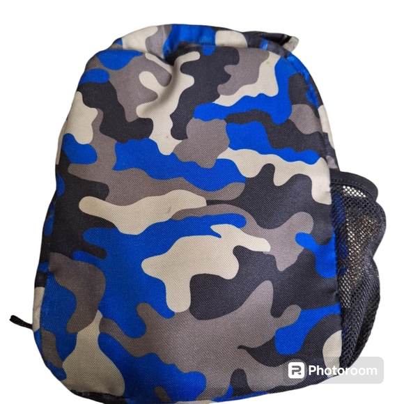 Lands End Classmate Medium Backpack & lunchbox Vibrant Sapphire Camo - Picture 2 of 15